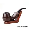 Cachimbo Feito à Mão Cachimbo de Madeira Maciça Cachimbo com Grão de Madeira de Urze Cachimbo com Filtro Estilo Antigo Retrô Bolsa para Tabaco Cachimbo Masculino Cachimbo