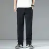 Jeans Reto Largo de Tencel Novo Estilo 2026 para Homens, Marca da Moda, Fino de Verão, Respirável com Sensação de Gelo, Calça Longa Casual Versátil