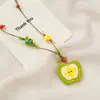 Outono e Inverno Novo Acessórios de Colar de Cogumelo de Cerâmica Jingdezhen Design de Nicho Feminino Colar Transfronteiriço Joias Femininas de Alta Qualidade