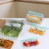 Nuevo Tipo de Bolsas Ziplock Domésticas Selladas para Conservar Frescura, de Grado Alimenticio, Selladas Plásticamente, Divididas en Porciones, para Uso en Refrigerador y Congelador, con Bolsas de Almacenamiento Sellables
