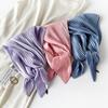 Bufanda pequeña plisada de color sólido de 70 cm para damas, bufanda pequeña fresca de estilo japonés y coreano, bufanda chal, chal pequeño, moda, banda para el cabello al por mayor
