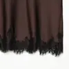 AliExpress Cross-border 2026 Primavera Novo Estilo Temperamento Moda High-End Sensação Cetim Renda Patchwork Bainha Reta Meia-Saia