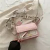 Bolso Acordeón de Color Contrastante Fresco y Dulce Nuevo Estilo 2025 Bolso Cuadrado Pequeño Versátil Bolso de Hombro Simple Casual Bolso de Mujer