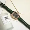 Nuevo Reloj de Cuarzo para Mujer Elegante Correa de Cuero Reloj de Mujer Incrustaciones de Pedrería Moda Gradiente Reloj para Mujer Mayoreo