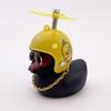 Patito negro pequeño, pato amarillo, bicicleta, coche eléctrico, decoración, accesorios de decoración interior de coche