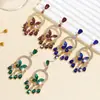 Brincos Luxuosos de Strass Totalmente Cravejados com um Design Extravagante e Sofisticado, Adequados para Eventos Noturnos e Casamentos, Apresentando Franjas de Alto Valor para Mulheres
