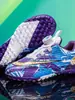 Sapatos de Futebol de Verão Novos Transpiráveis com Fivela Rotativa para Crianças Mais Velhas, Meninos e Meninas, Sapatos de Futebol para Treino Sem Cadarços