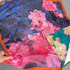 110 pintura al óleo hilo de nube fragante flor rosa bufanda cuadrada borde rizado hecho a mano bufanda de protección solar bufanda bufanda bufanda de pintura al óleo vintage para mujer