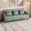 Sofá Moderno Minimalista para Oficina, Apartamento Pequeño, Cuero Lavable Resistente a Arañazos de Gato, Asiento Doble o Triple, Adecuado para Sala de Estar, Tienda de Ropa, Casa de Alquiler, Madera