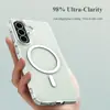 Adecuado para la funda de teléfono Samsung A57 con atracción magnética, transparencia, delgadez y compatibilidad con la piel LeReach