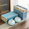 Caja de Empaque para Té Caja de Regalo Vacía Gama Alta Universal Creativa Té Verde Té Negro Té Longjing Té Blanco Latas de Té Cerámica Al Por Mayor