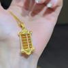 Collar de ábaco Sha Jin para mujer, colgante retro, joyería vietnamita antigua, artesanía de imitación de oro, regalo