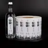 Etiqueta Adhesiva de Doble Cara para Botellas de Licor Pegatina Adhesiva Colorida Impresión de Etiquetas de Vino Logo Adhesivo