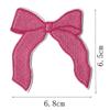 Parches de Tela Bordados con Lazo Rosa en Stock al por Mayor, Exclusivamente para Ventas Transfronterizas, Parches Termoadhesivos para Decoración DIY de Ropa