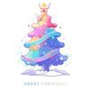 Estilo Anime Colorido Decoraciones para Árbol de Navidad Rejas para Ventana Pegatinas Electrostáticas Diseño de Escena Pegatinas para Puerta de Cristal Decoración de Ventana