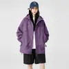 Jaqueta Workwear Estilo Americano Nova Primavera e Outono 2026 para Homens, Jaqueta Solta da Moda para Adolescentes e Estudantes, Corta-vento com Capuz