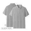 2025 Nueva Camisa Polo Casual Transpirable de Manga Corta de Color Sólido para Hombre Camiseta Formal de Negocios