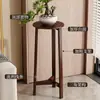 Estante de Flores y Adorno Estilo Antiguo de Bambú Chino para Sala de Estar en Casa, Estante de Exhibición de Piso para Plantas Verdes y Macetas, Estante de Flores de Almacenamiento