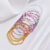 Moda Bohemia Europeia e Americana Transfronteiriça Pulseira de Contas Feita à Mão Contas de Vidro Coloridas como Doces Pulseira Multicamadas de Cores Misturadas