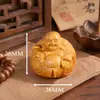 Pingente de cabaça esculpida feito de madeira de cipreste chinês, um item decorativo para carros, bolsas e como ornamento decorativo