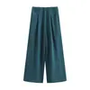 Pantalones de lino ligeros de pierna ancha para mujer, nuevo estilo de verano 2026, textura fluida de alta gama, protección solar, pantalones casuales rectos Yamamoto