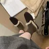 Nuevas Zapatillas Cálidas Cerradas en la Punta Mate Otoño/Invierno 2026 con Medias Zapatillas de Felpa