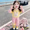 Conjunto de outfit de otoño para niñas, conjunto deportivo de dos piezas con sudadera para niños, nuevo estilo 2026, moderno outfit de otoño para niñas pequeñas y bebés