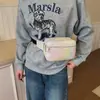 Bolsa de Cintura Feminina Embossada, Colorida e da Moda, Bolsa de Peito, Mini Bolsa de Maquiagem Exquisita e Leve para Passeios, Nova Modelo 2026 Bolsa de Armazenamento