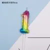 Decoração de Festa de Aniversário Ins Coreana Copyright Balão Arco-Íris Vela Digital Vela de Bolo para Assar em estoque Atacado