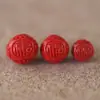 Acessórios de Pedra Bruta Cinábrio Vermelho Imperial Areia Roxa Pixiu Contas Redondas Acessórios para Pulseira Ano Zodiacal Masculino e Feminino Atacado