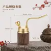 Directamente del Fabricante, Hookah de Latón Vintage y Madera Maciza, Desmontable, Pipa Filtro Portátil Creativa, Pipa de Fumar de Gama Alta para Hombres