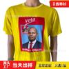 Fábrica profesional de camisetas publicitarias para realizar camisetas de elecciones presidenciales africanas, camisetas de poliéster con huecograbado, camisetas de transferencia térmica digital.