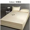 Sábana Bajera Ajustada de Seda de Hielo de Verano Cubierta de Cama de una Pieza Modelo Nuevo 2026 Color Sólido Envoltura Completa Individual Cubierta de Cama Refrigerante Protector de Colchón a