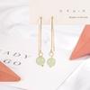 Pendientes de gancho para la oreja de jade hetiano retro, ligeros, de lujo, exquisitos, de moda, con diseño de nicho simple y sentido avanzado, 2022, nueva moda