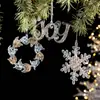 Colgantes de Navidad Personalizados por el Fabricante Decoración Navideña Copos de Nieve Navideños Polvo Pegajoso Colgantes Acrílicos Decoración de Árbol de Navidad
