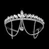 Europa e Estados Unidos Cross-border Full Diamond Bride Hair Band Headwear Wedding Banquet Rhinestone Tassel Pressing Hair Band Headband Headline Chain Crown Hair Accessories
