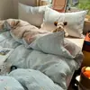 Algodón Puro Grado A para Mamá y Bebé Algodón en Bola Dibujos Animados Frescos Funda de Edredón Sábana Bajera Ropa de Cama para Dormitorio Estudiantil 4