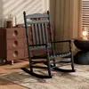 Mecedora perezosa de madera maciza retro transfronteriza francesa, sillón individual estilo americano para sala de estar y balcón