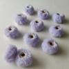 Pom-Pom de Pelúcia Imitação de Pelo de Coelho com Furo Passante Espaçadores de Contas com Furo Reto 2cm Joias de Miçangas DIY Pingentes Acessórios para Bolsas Atacado Transfronteiriço