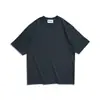 Camiseta unissex casual simples de manga curta, 260g, peso pesado, ombro caído, fio duplo, artesanato Sorona, três-prova