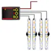 Lámpara estroboscópica de red para coche de fábrica, control remoto por cable, un arrastre para cuatro, 6 LED * 4 clips, luz de advertencia de carril estroboscópica