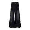 Calça jeans masculina da moda retrô estilo americano 2026, nova coleção primavera/outono, corte solto, acabamento lavado e desgastado, perna larga, corte reto
