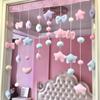 Color Macarrón Juguetes Educativos para Niños Decoración de Habitación de Boda Cortina Cortina Suministros de Arreglo Cortina de Puerta de Habitación de Niña Estilo Girly