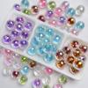 Cuentas saltarinas de 16 mm con corte UV en forma de corazón de caramelo, con agujero recto, para bricolaje, para teléfono móvil, cadena, llavero, accesorios de joyería