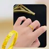 Anillo de Acero de Titanio para Hacerse Rico al Instante Nuevo Diseño de Caballo del Zodíaco Lujo Ligero Gama Alta Color Dorado Anillo de Moneda que No se Desvanece