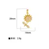 Moda Joker DIY Semiacabado Microincrustado Chapado en Cobre Accesorios de Girasol Accesorios Populares Europeos y Americanos Colgantes de Estrella