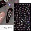2024 nueva pegatina para uñas Pure Desire transparente Aurora Butterfly Fairy pegatina para uñas traseras