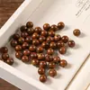 Cuentas Naturales de Madera Fulminada por Rayos, Cuentas Redondas Pulidas Finamente, Cuentas Sueltas para Pulseras, Collares, Colgantes de Cuentas DIY, Cuentas Espaciadoras y Cuentas Decorativas en Varios Tamaños