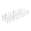 Caja de almacenamiento de cosméticos de escritorio, transparente, separable, para el hogar, para dormitorios de estudiantes, productos para el cuidado de la piel y lápiz labial.