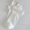 Meias Sociais Femininas, Algodão Puro, Estilo Verão Fino, Laço, Sem Costura, Antiderrapante, Malha, Estilo Trendy Ins, Meias Brancas para Tornozelo